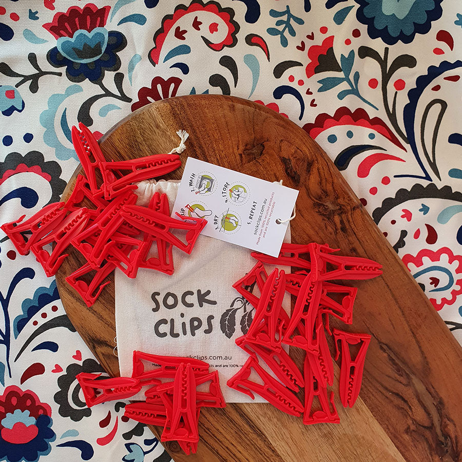 Sock Clips, 100% recycled plastic, no lost socks